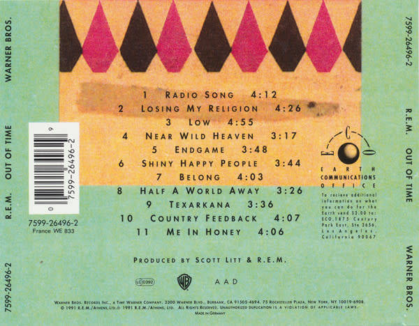R.E.M. - Out Of Time CD Import