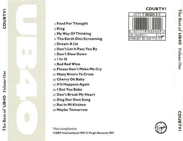 UB40 - Best of - Volume One CD Import