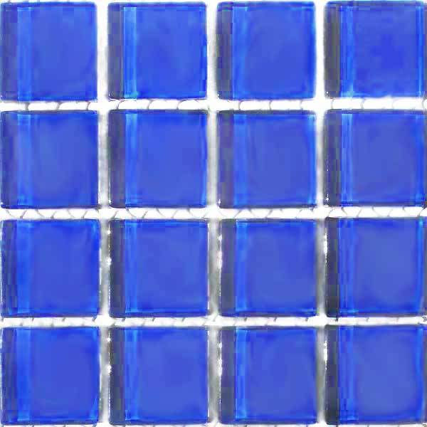 Crystal Glass Mosaic Tiles 23mm x 23mm - ROYAL BLUE