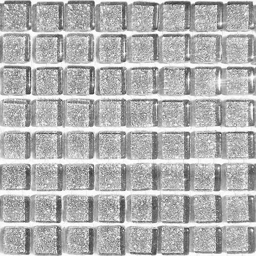 Crystal Glass Mosaic Tiles Mini Glitter 10 x 10 - SILVER