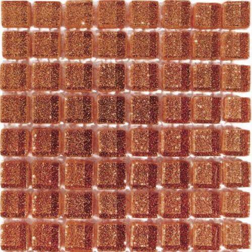Crystal Glass Mosaic Tiles Mini Glitter 10 x 10 - CHESTNUT