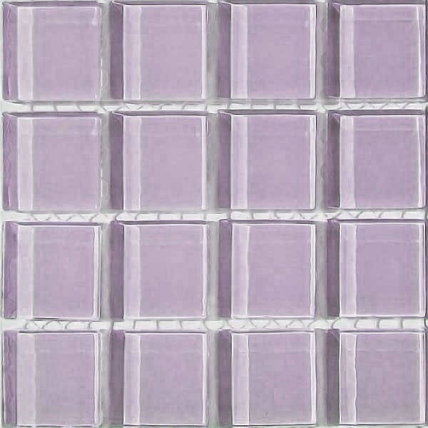 Crystal Glass Mosaic Tiles 23mm x 23mm - LILAC