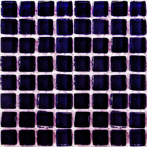 Crystal Glass Mini Mosaic Tiles 10 x 10 - MIDNIGHT BLUE