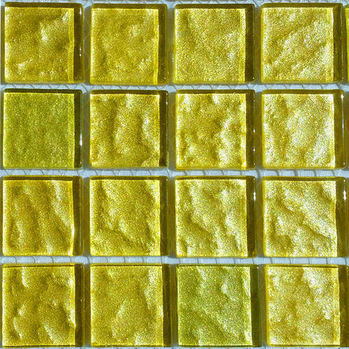 Crystal Glass METALLIC Mosaic Tiles 23mm x 23mm - SUMMER SUN