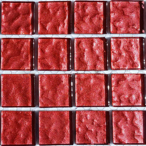 Crystal Glass METALLIC Mosaic Tiles 23mm x 23mm - BURNT COPPER