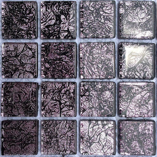 GOLF LEAF FOIL Crystal Glass Mosaic Tiles 23 x 23 - GRAPE