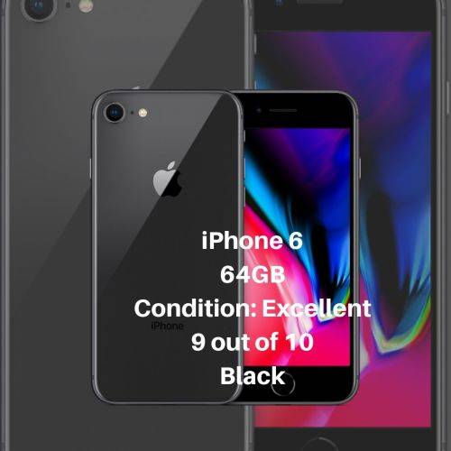 iPhone 6, 64GB, black