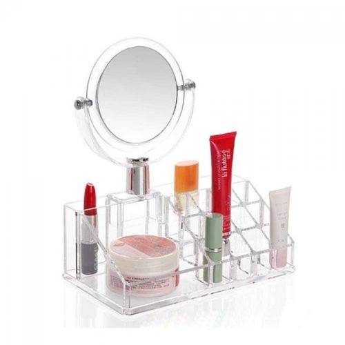 Acrylic Cosmetic Organizer with Mirror JN-870 3 Draws