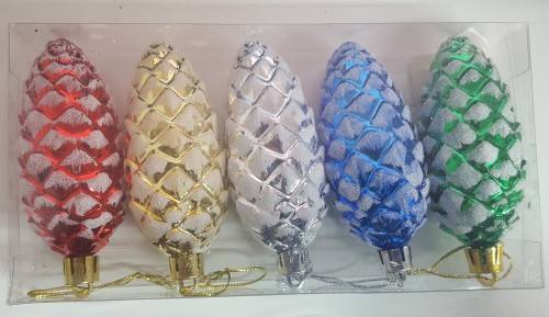 Plastic Pine Cone Christmas Tree Ornament