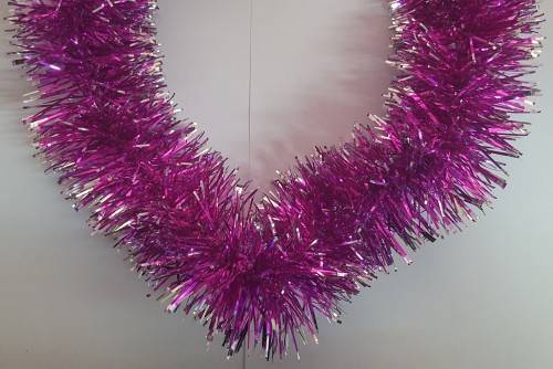 1.7m Purple Tinsel Garlan Christmas Tree Decoration