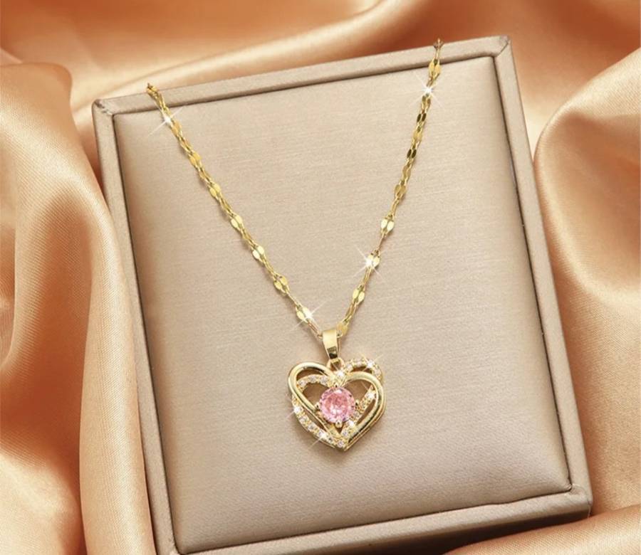 `R999` May Bargain 18K Gold Plated Heart Necklace