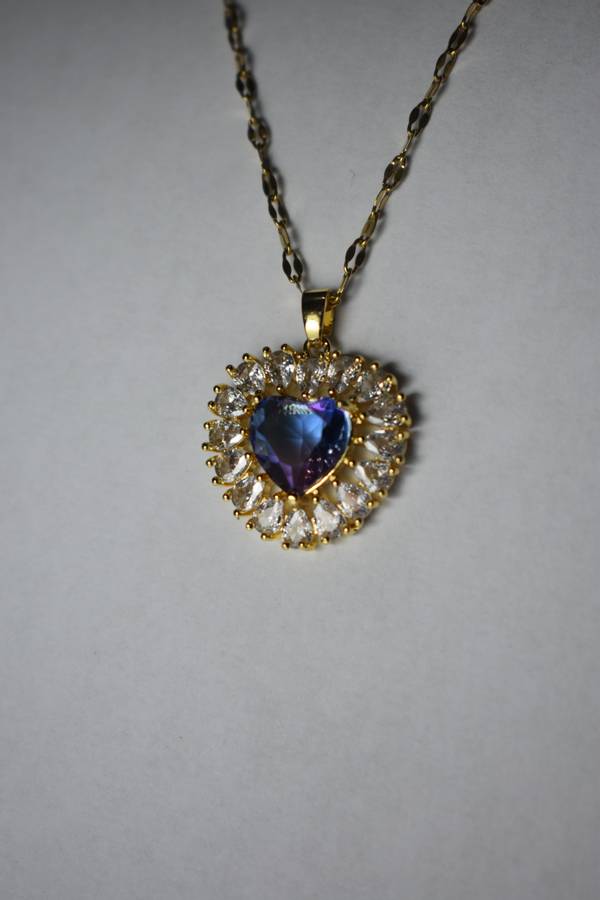 `R999` Necklace Special. 18K Gold Plated Purple Heart Necklace