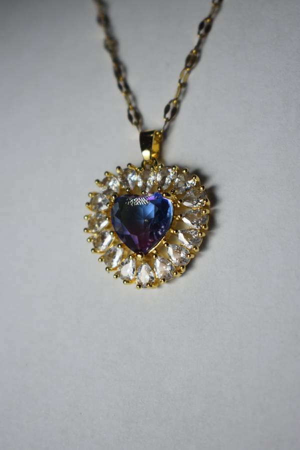 `R999` Necklace Special. 18K Gold Plated Purple Heart Necklace