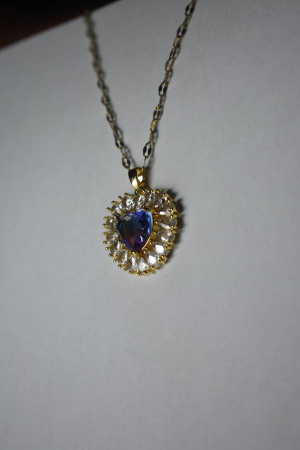 `R999` Necklace Special. 18K Gold Plated Purple Heart Necklace