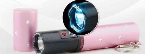 Stun Gun / Shocker Lipstick 1202 + LED Flashlight 11cm Rechargeable