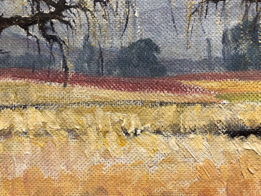 ORIGINAL WELL KNOWN SA ARTIST - PHILIP NEL - LANDSCAPE OIL ON CANVAS ON BOARD SIGNED AND DATED