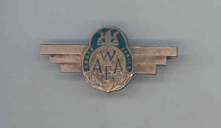 RARE World War Two Women's Auxiliary Air Force (WAAF) Tie Pin with SA Mint Mark on Reverse