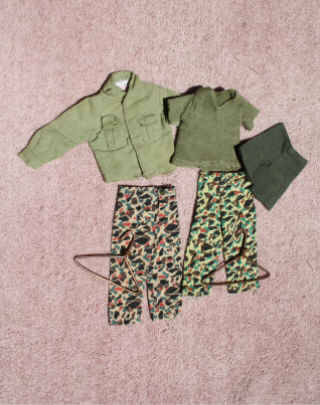 Original GI Joe Camouflage and OD Clothing Circa 1960