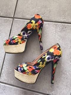 YDE Floral Peeptoe Heels *MASS CLEARANCE*