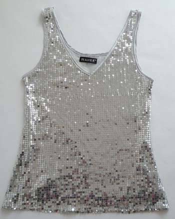 MASS CLEARANCE: Silver Sequin Top