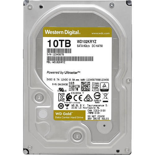 10TB WD GOLD, 3.5`, 7200RPM, 256MB CACHE, INTERNAL HARD DRIVE