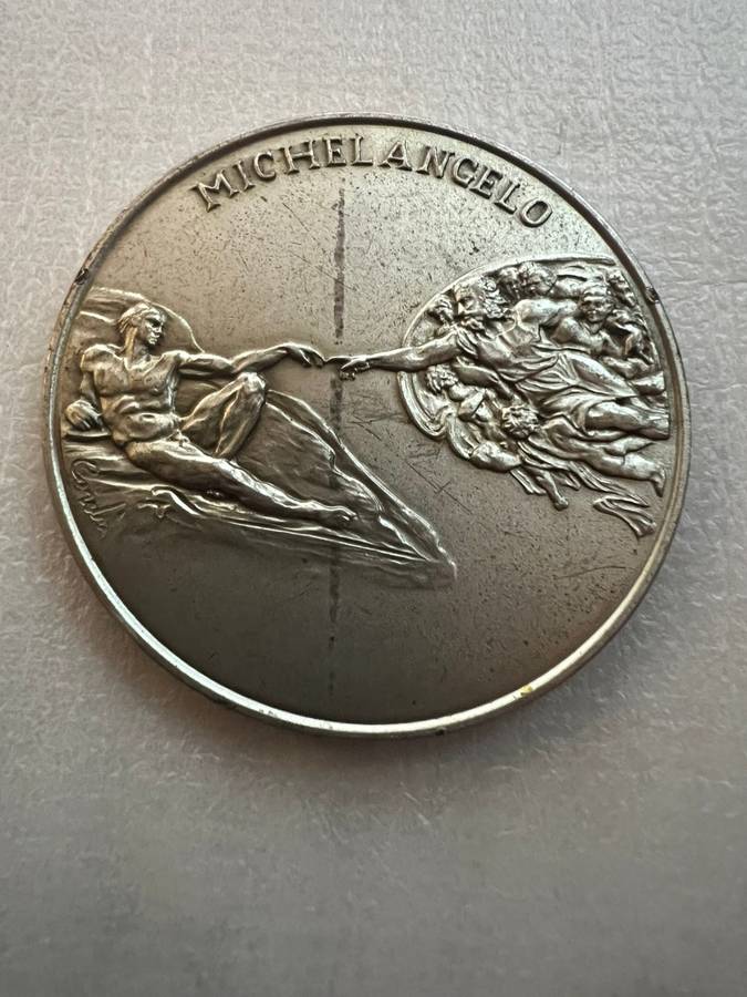 Musei Vaticani 1992 Commemorative Art Medal in Sterling Silver -Michelangelo