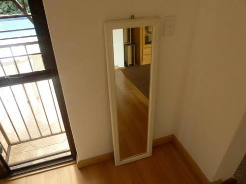 Mirror with white frame