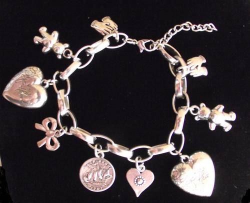 Beautiful Tibetan Silver Christian Prayer Charms Bracelet