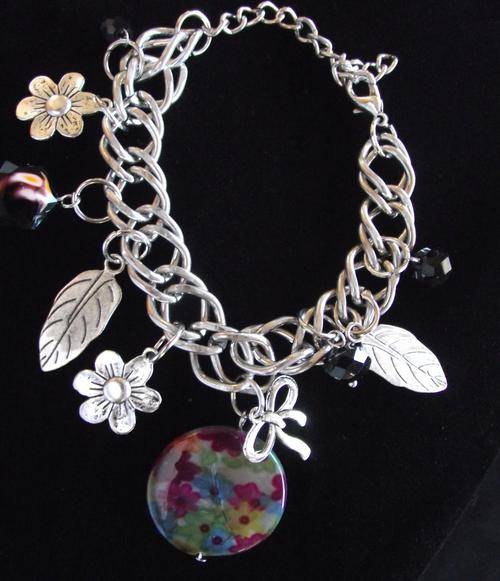 Lovely Tibetan Silver Charms Bracelet