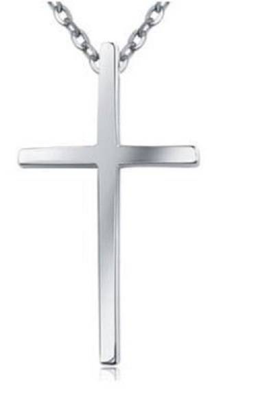 Silver Cross Pendant and Chain Necklace