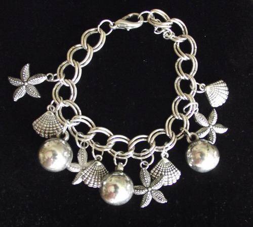 Gorgeous Tibetan Silver Balls & Seastar Charm Bracelet