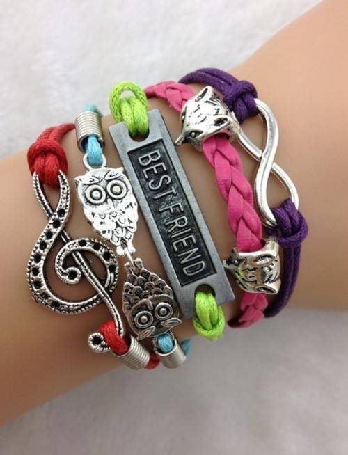 Infinity   Multi-color Best Friend Charm Bracelet