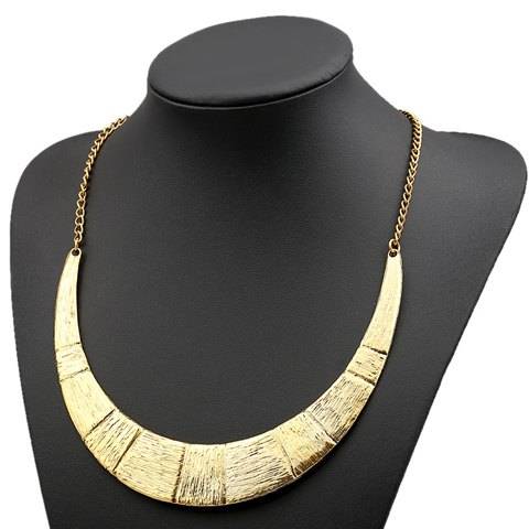Lovely Gold tone  Statement Bib Necklace