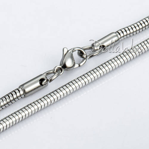 3mm Stainless Steel Snake Chain Necklace 46cm