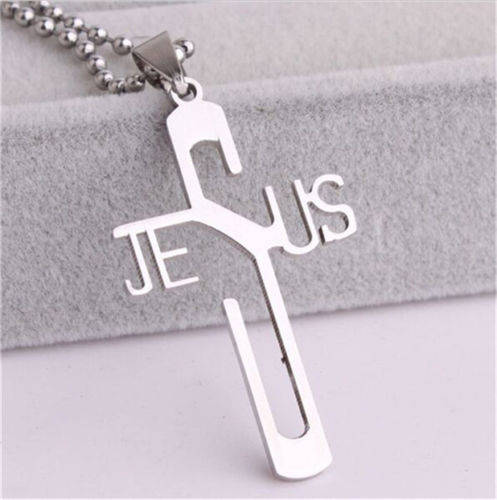 316L Stainless Steel Unisex JESUS  Pendant  Necklace PLUS FREE and 60cm Ball Chain