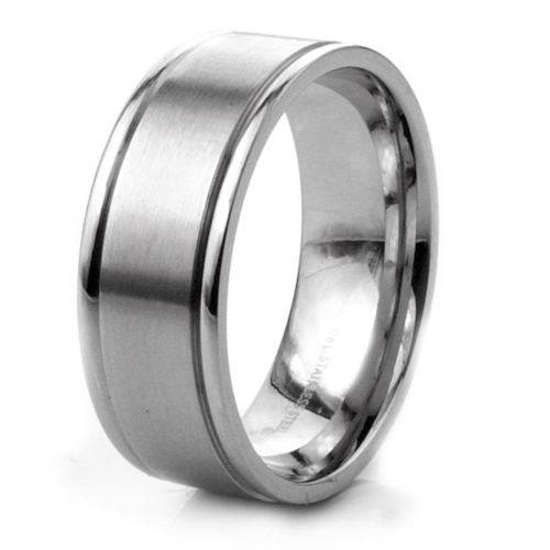 Solid Stainless Steel Men's Wedding Ring Size 11