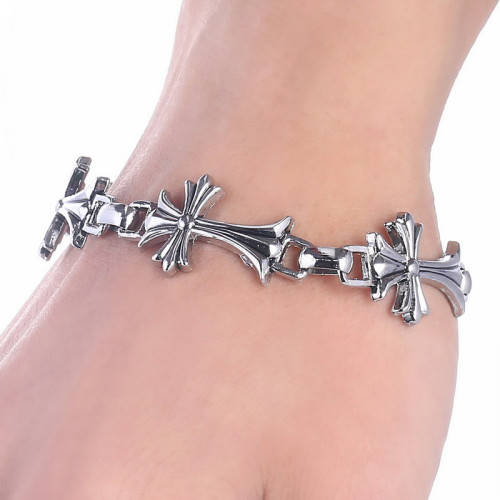 316L Titanium Stainless Steel Cross Bracelet