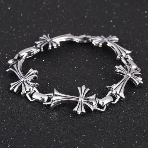 316L Titanium Stainless Steel Cross Bracelet