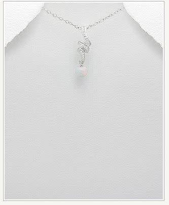 Gorgeous  Lab-Created Opal Gemstone Swirl Solid 925 Sterling Silver Pendant Necklace Inc 54cm Chain