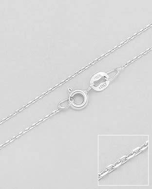 Made In Italy, Solid 925 Sterling Silver Chain 55 (.5mm)