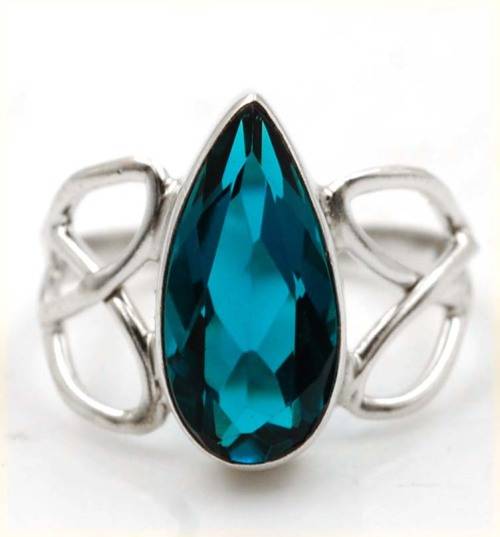 Top Quality 3CT Apatite 925 Solid Genuine Sterling Silver Ring Jewelry Sz 7
