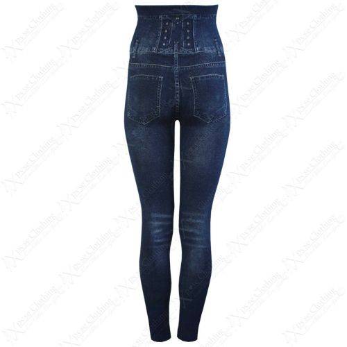 DENIM JEAN LOOK TIGHTS LEGGINGS