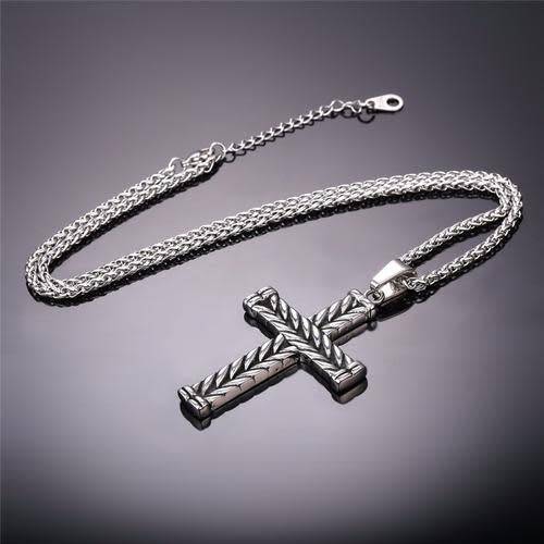 316L Stainless Steel Vintage Cross Pendant (Chain Not Included)