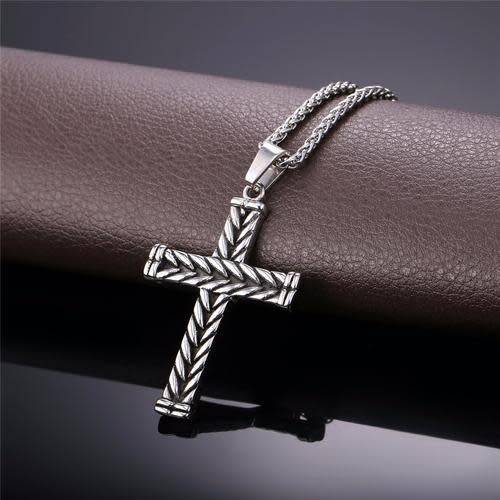 316L Stainless Steel Vintage Cross Pendant (Chain Not Included)
