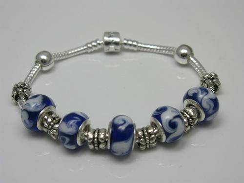 LOVELY SILVER MULTI CHARM PANDORA BRACELET