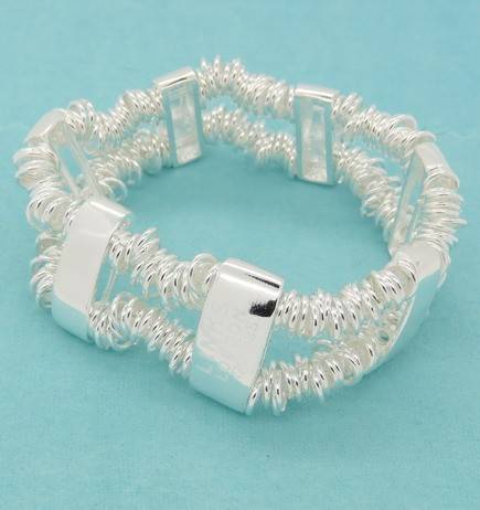 Gorgeous 925 Silver  Double 100 Circle Bracelet