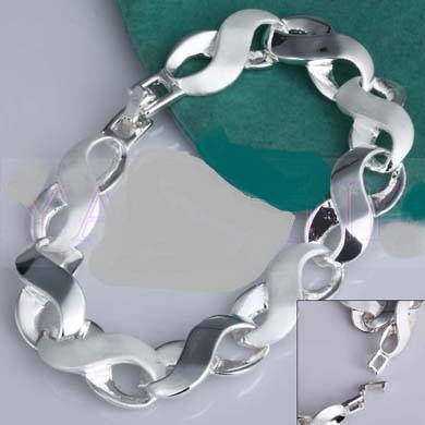 EXQUISITE 925 STERLING SILVER CHAIN BRACELET