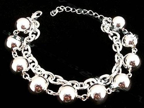 GORGEOUS 925 STERLING SILVER 12MM MYSTIC BALLS BRACELET