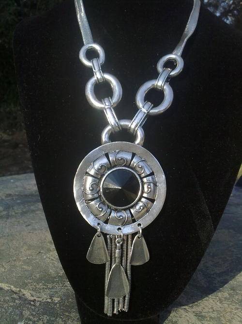 STUNNING CHUNKY TIBETAN SILVER NECKLACE