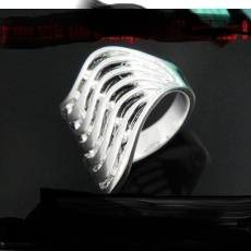 EXTRAORDINARY  925  SILVER WAVE RING # 7